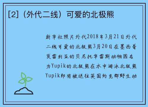 [2]（外代二线）可爱的北极熊